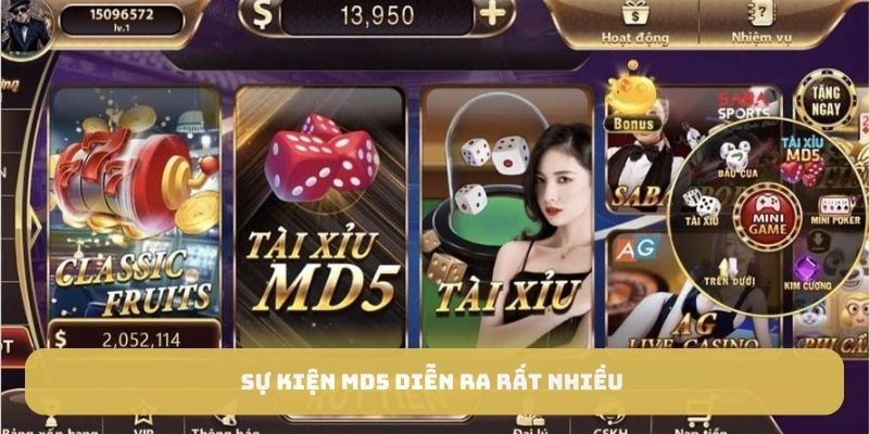 Sự kiện Md5 diễn ra rất nhiều
